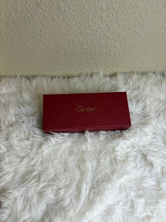 Cartier Gold Rimless Brown Gradient Panther Sunglasses Large